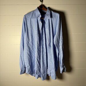 Ralph Lauren Performance XLT Long Sleeve Button Up Blue & White Plaid Shirt